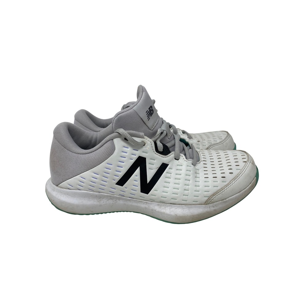 New Balance 696v4 Womens Tennis Shoes White Grey Teal WCH696D4 Size 8 Wide